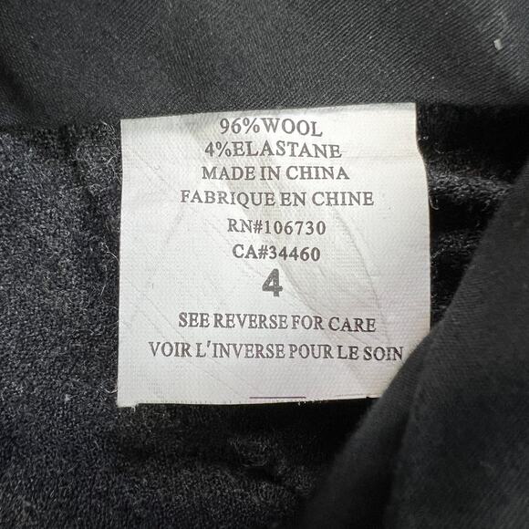 Vince Womens Naval Pants Charcoal Wool Blend Wide Straight Leg Sailor Style Sz 4 - Picture 5 of 14